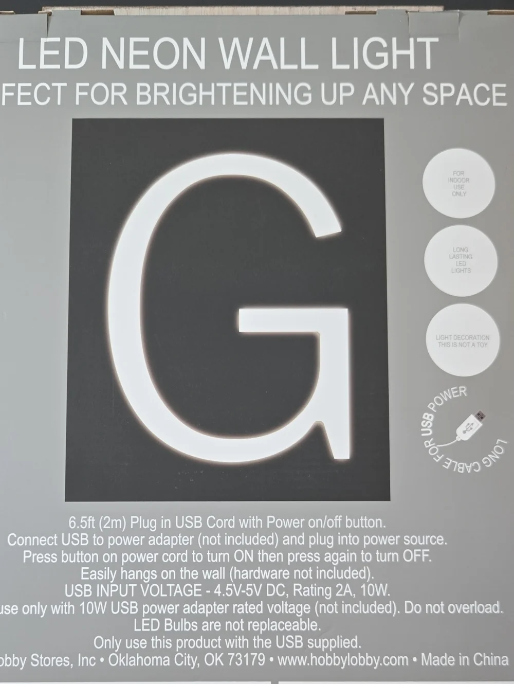LED Neon Wall Light Letter 